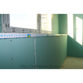 Оздоблення балкона гіпсокартоном під фарбування і поклейку шпалер