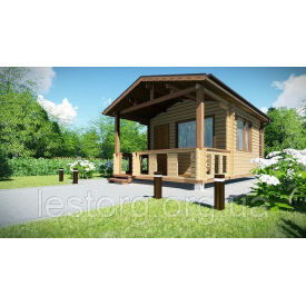 Будівництво дерев'яного збірного будинку з профільованого бруса 6х4 м