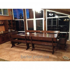 Комплект массивной мебели из дерева 3200х1200