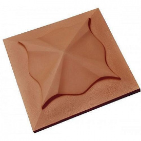 Кришка на паркан Медуза 450х450х120 мм коричнева