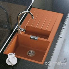 Гранітна кухонна мийка Schock Cristalite Primus D150 оборотна 41 basalt