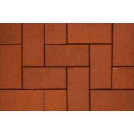 Тротуарная клинкерная плитка АВС-Klinkergruppe Rot Nuanciert 200х100х40 мм (0905)