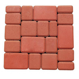 Тротуарна плитка Старе Місто Еко 40 мм червона