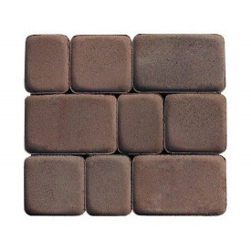 Тротуарна плитка Старе Місто Еко 25 мм коричнева