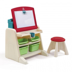 Дитячий стіл зі стільцем і дошкою для творчості FLIP&DOODLE 66х60х48 см 30х31х31 см Київ