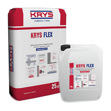 Еластична універсальна полімерцементна гідроізоляція KRYS Flex 35 кг Київ