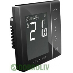 Беспроводной комнатный термостат SALUS с цифровой индикацией 4 в 1, 230V, черный VS10BRF Полтава