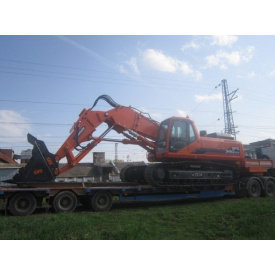 Перевозка гусеничного экскаватора тралом