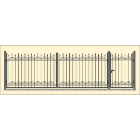 Кований паркан модель С-02 1600 мм