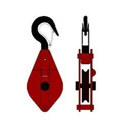 Блок грузоподъемный HQG1-1,0 однороликовый с крюком 1 т