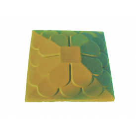 Кришка ковпак для забору Луска жовта 450х450 мм