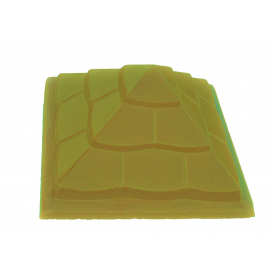 Крышка для забора Пирамида 450x450 мм желтая