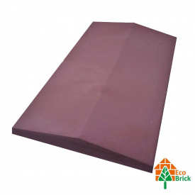 Конек для забора бетонный 300х490 мм красный