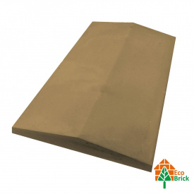 Конек для забора бетонный 300х490 мм желтый