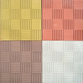 Тротуарная плитка Шоколадка 300х300х30 мм разноцветная