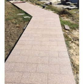 Гранітна плитка Токівського термо 300х600х30 мм червона