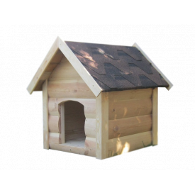 Будка для собаки Мухтар двускатная блокхауз доска пола 60х65х85 см