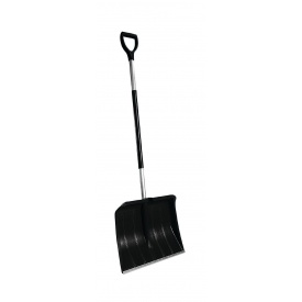 Лопата для прибирання снігу Snow pusher з дерев'яним держаком 41x121 см чорна