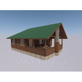 Будівництво дерев'яної лазні з верандою 70 м2