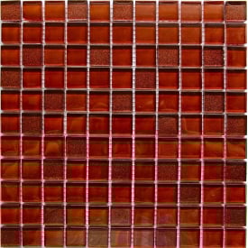 Стеклянная мозаика Керамик Полесье Glam Brown 300х300х6 мм