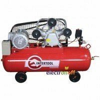 Компресор 100 л, 5 HP, 4 кВт, 380 В, 8 атм, 600 л/хв 3 циліндра PT-0036 Intertool