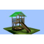 Деревянный детский домик-площадка c горкой и песочницей Черновцы