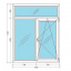 Металлопластиковое окно Viknar`OFF Fenster 400 Т-образное с 1-камер. стеклопакетом 1,4x1,7 м Киев