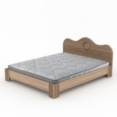 Двоспальне ліжко Компаніт МДФ-150 2058х1500х900 мм дуб-сонома Кропивницький