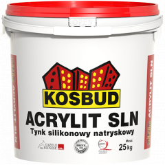 Фасадная силиконовая штукатурка машинного нанесения Kosbud Acrylit SLN барашек 1,5 мм 25 кг Киев