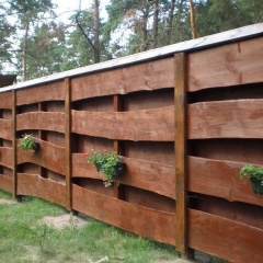 Двошаровий паркан з дерева під замовлення Івано-Франківськ