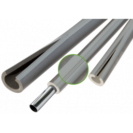 Теплоізоляція для труб із спіненого поліетилену Thermaflex Eco Line G grey 6 мм ДУ 35 мм