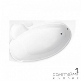Асиметрична ванна Besco PMD Piramida Carlo Nova 140x95 біла ліва