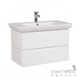 Підвісна тумба Аква Родос Венеція 85 см з умивальником Порто біла