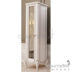 Пенал напольный правый Marsan Melissa слоновая кость декор хром фурнитура хром