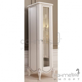 Пенал напольный Marsan Melissa слоновая кость декор хром фурнитура хром