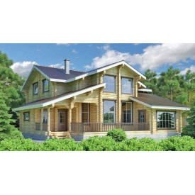 Будівництво будинку з оцилиндрованного колоди 13х14 м