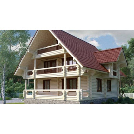 Будівництво будинку з оцилиндрованного колоди 10х11 м