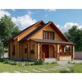 Дом из оцилиндрованного бревна 10х9 м