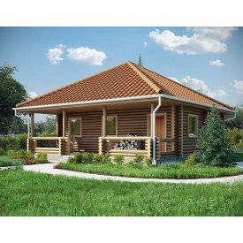 Будівництво будинку з оцилиндрованного колоди 8х7 м