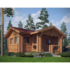 Строительство дома из оцилиндрованного бревна 5х10 м