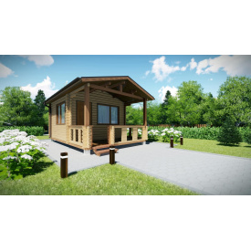 Дом деревянный сборный из профилированного бруса 6х4 м