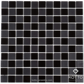 Стеклянная мозаика Котто Керамика GM 4057 CC BLACK MAT BLACK 300х300х4 мм