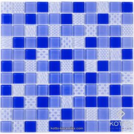Скляна мозаїка Котто Кераміка GM 4052 C3 COBALT M COBALT W STRUCTURE 300х300х4 мм