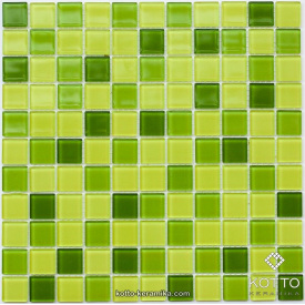 Скляна мозаїка Котто Кераміка GM 4031 C3 LIME D LIME M LIME W 300х300х4 мм