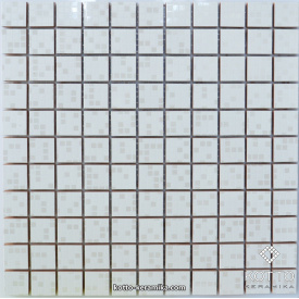 Декоративная мозаика Котто Керамика CM 3038 C PIXEL WHITE 300x300x8 мм