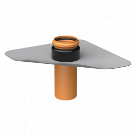 Проходка через пароізоляцію з привареним фартухом з ПВХ-мембрани