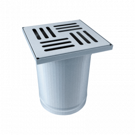 Надставной элемент TOPWET из нержавеющей стали с хромированной решеткой