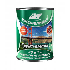 Грунт-емаль 3в1 шоколадна 0,9 кг Корабельна Івано-Франківськ