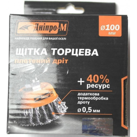 Щетка торцевая Дніпро-М плетеная проволока 100 мм