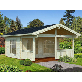 Дом деревянный из профилированного бруса 7.5х5.2